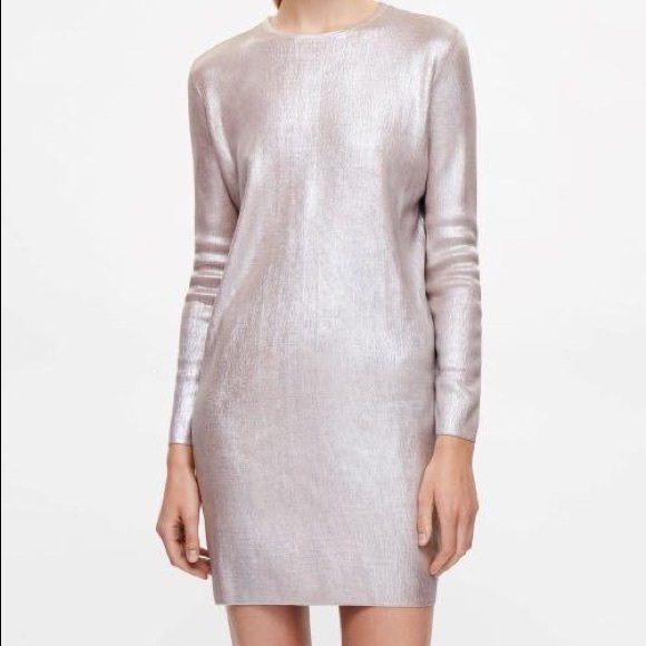 COS Dresses & Skirts - COS Metallic Knit Dress NWOT